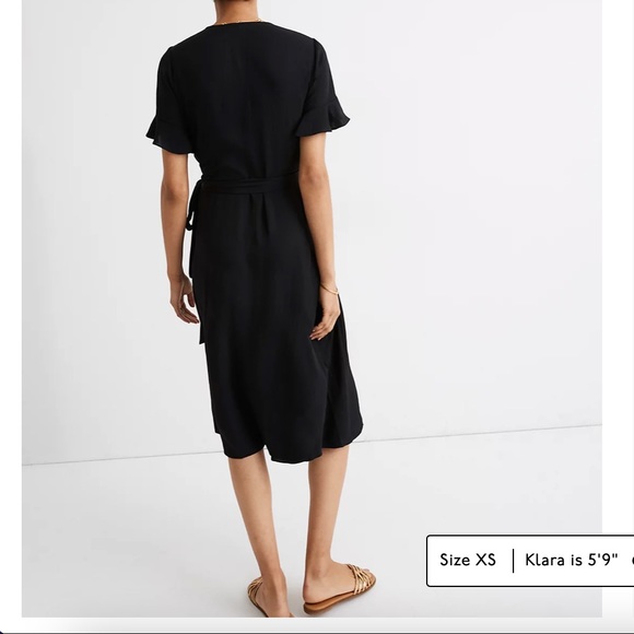 Madewell Ruffle Sleeve Wrap Dress - Picture 3 of 5